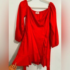 Can’t Move On Dress from Showpo in deep orange